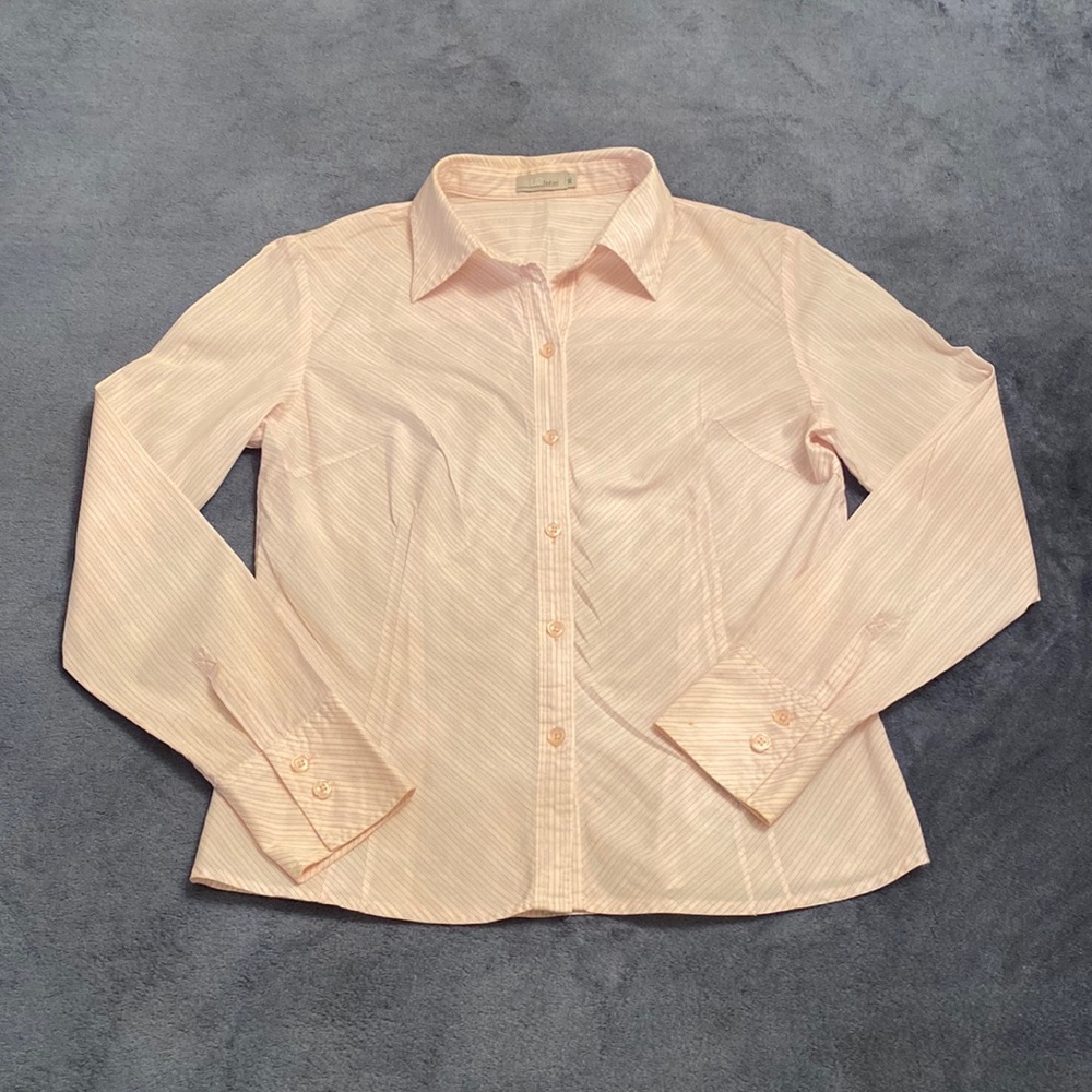 U2 Ladies Pink Striped Slim Fit Button Down Shirt